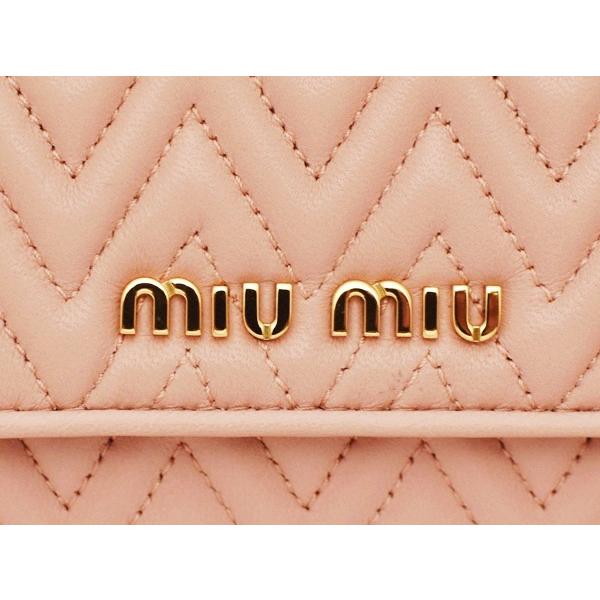 miu miu財布 ミュウミュウ Wホック二つ折り財布 NAPPA IMPUNTURE  