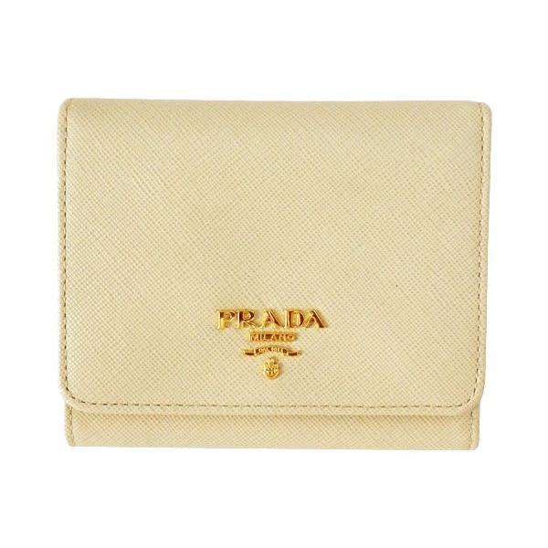 Prada プラダ 三つ折り財布1M0176 VIT.DAINO1 SABBIA 小物 