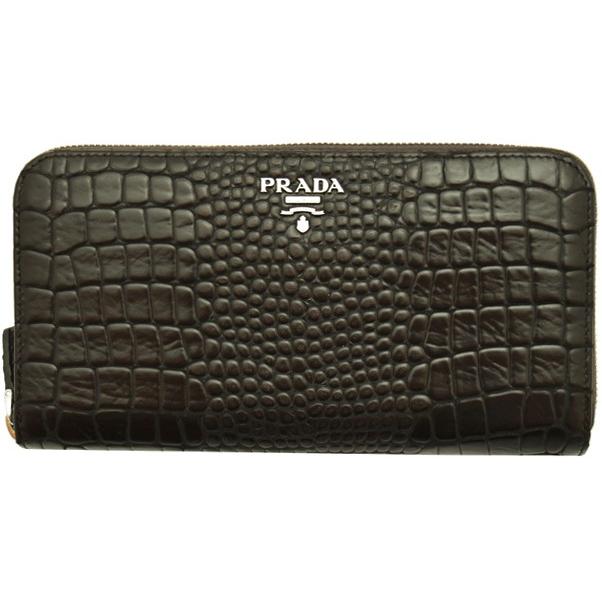 PRADA プラダ財布 ラウンドファスナー長財布 メンズ ユニセックス VIT 