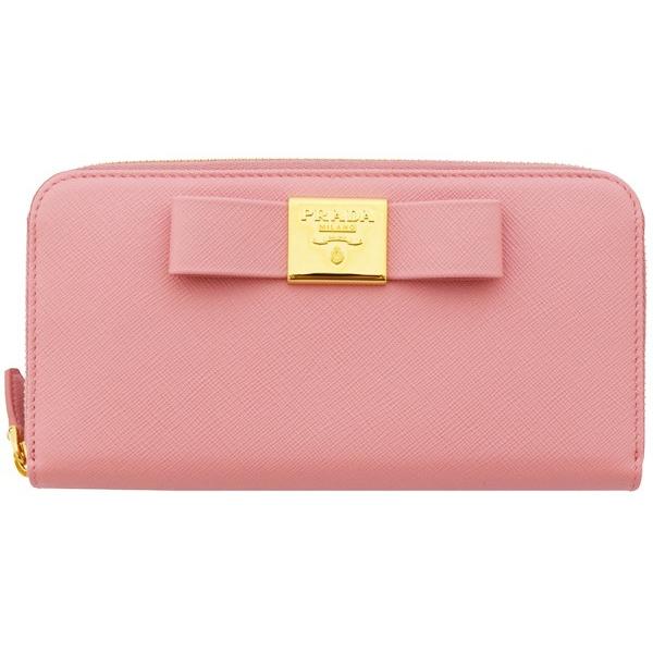 PRADA（プラダ） プラダ財布 ラウンドファスナー長財布 レディ−ス