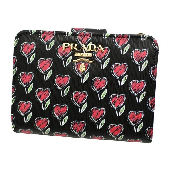 PRADA（プラダ） プラダ財布 二つ折り財布 レディ−ス ハート VIT