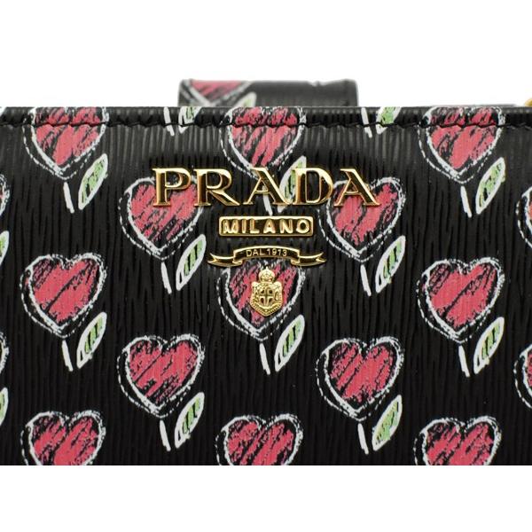 PRADA プラダ財布 二つ折り財布 レディ−ス ハート VIT. MOVE LOVE  