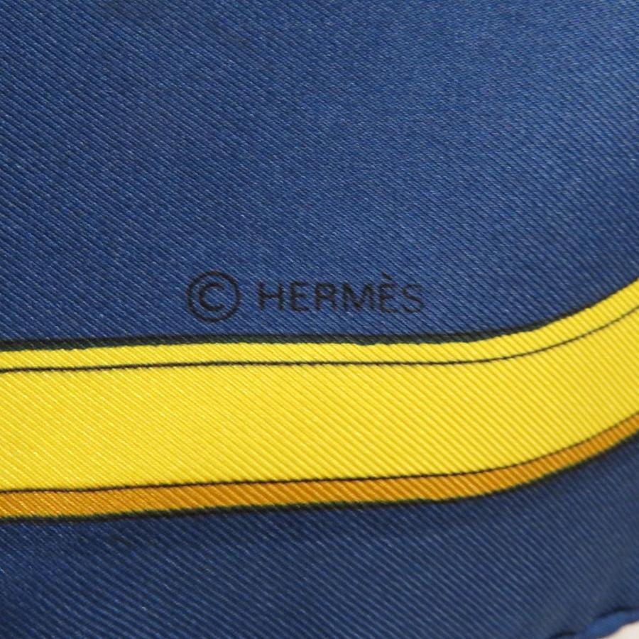 中古 エルメス カレ90 GRAND APPARAT 盛装の馬 白馬 Bランク ネイビー 大判スカーフ HERMES レディース あすつく【送料無料】【西神店】｜brandritz｜08