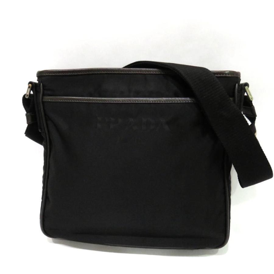 中古 プラダ ナイロン ショルダーバッグ 西神店 Abランク ブラック ショルダーバッグ 黒 メンズ 斜め掛け ファッション 0 Pr18 4k あすつく Ritz 送料無料 Brand 西神店 Prada 新品本物抜群