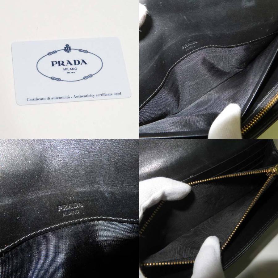 中古 プラダ ナイロン×レザー 二つ折り長財布 ABランク ブラック PRADA メンズ あすつく【送料無料】【西神店】｜brandritz｜11