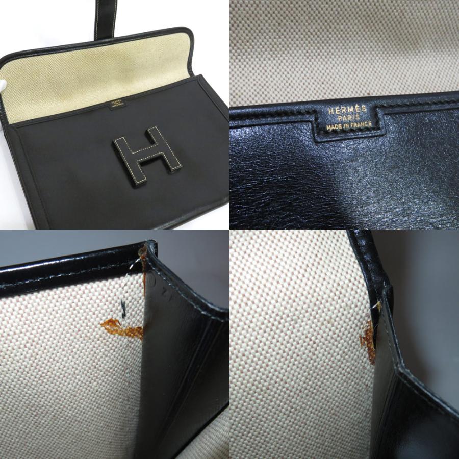 中古 エルメス クラッチバッグ ジジェPM Bランク ブラック セカンド 〇P刻印 HERMES レディース あすつく【送料無料】【名谷店】｜brandritz｜12