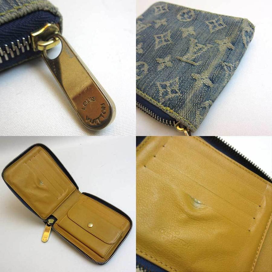 ルイヴィトン モノグラムデニム ミニジッピーウォレット ブルー 青 二つ折り ABランク M95342 LOUISVUITTON 中古 六甲道店｜brandritzauc｜04