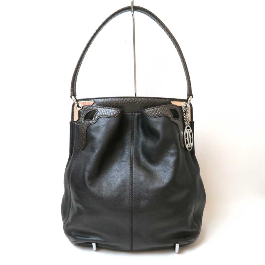 Cartier 中古 カルティエ マルチェロ ショルダーバッグ レザー A
