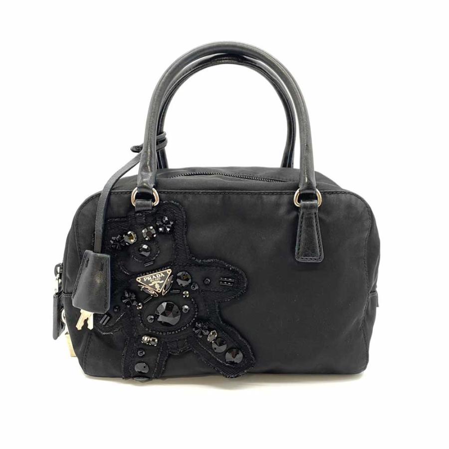 PRADA プラダ バッグ イブニング ベア ハンドバッグ ネロ PRADA プラダ バッグ イブニング ベア ハンドバッグ ネロ