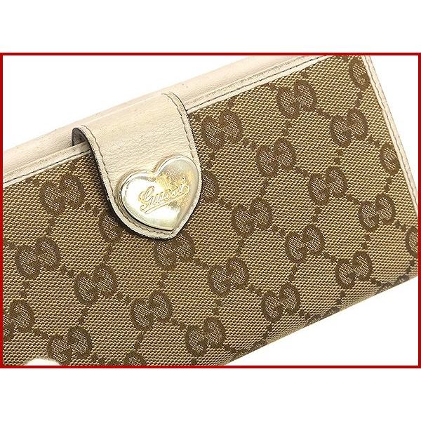 グッチ Gucci 財布 長財布 3550 ハート型金具 Ggキャンバス 中古 X X ブランドセレクトショップbrands 通販 Yahoo ショッピング