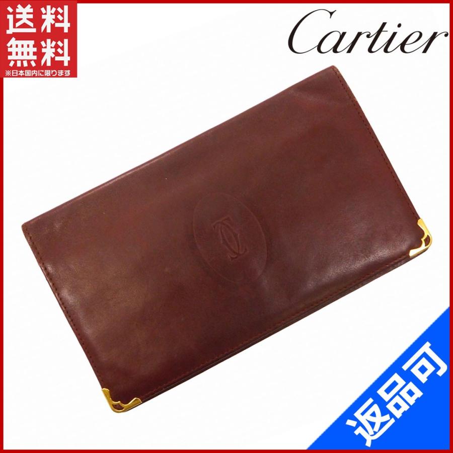 カルティエ 長札入れ Cartier 財布 ファッション 長札入れ メンズ可 マストライン 中古 X X ブランド