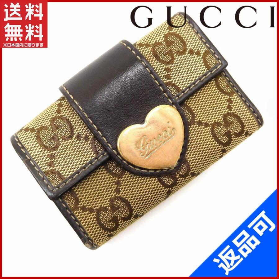 グッチ GUCCI キーケース 6連キーケース 203551 G金具 GGキャンバス 中古 X12368 :X12368:ブランドセレクト