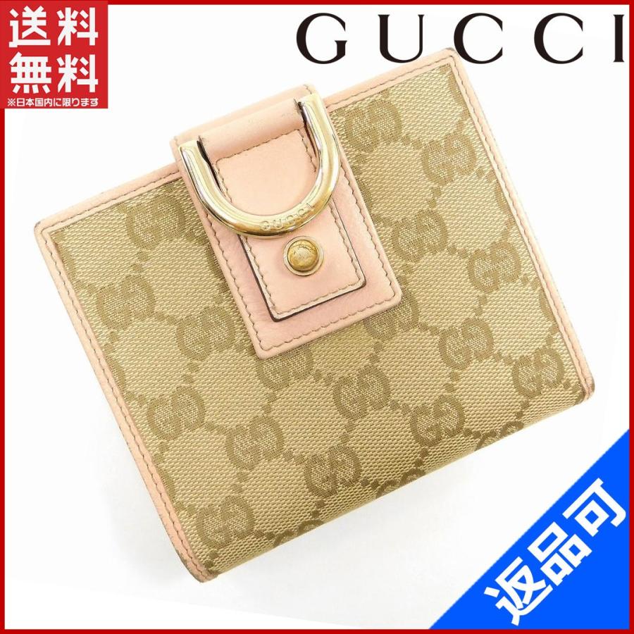 [閉店セール]グッチ 財布 154255 4276 GUCCI 二つ折り財布 GGキャンバス 中古 X14483｜brands