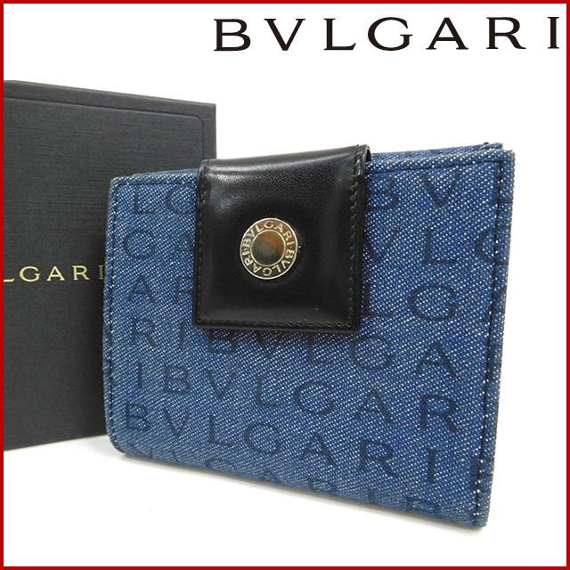 正規店仕入れの 二つ折り財布 Bvlgari メンズ可 レディース 財布 ブルガリ 財布 二つ折り ブルガリ Wホック財布 X 中古 ロゴマニア 財布 Dagl Tg