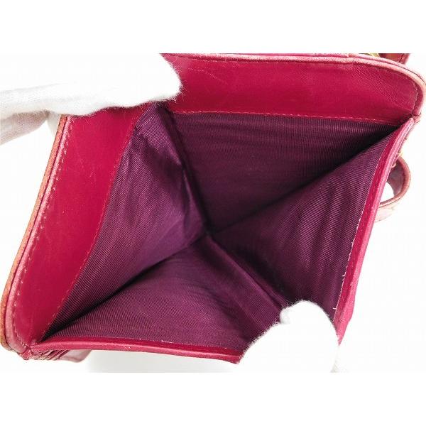 ミュウミュウ miumiu 財布 二つ折り財布 がま口財布 クロコ調 中古 X15769｜brands｜04