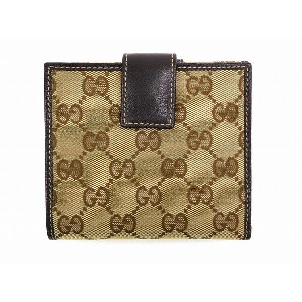 グッチ GUCCI 財布 二つ折り財布 Wホック財布 インターロッキングG GGキャンバス 中古 X16750｜brands｜03