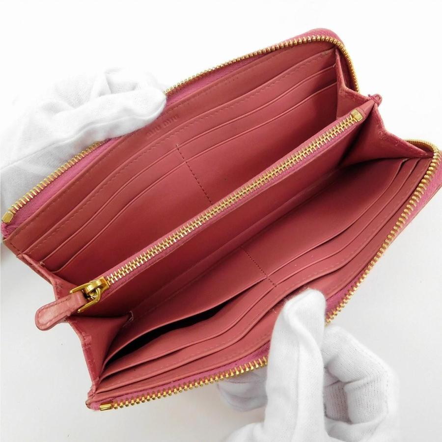 当季大流行 ミュウミュウ Miumiu X 中古 クロコ調 ゴールド金具 L字ファスナー財布 長財布 財布 長財布 Www Oroagri Eu