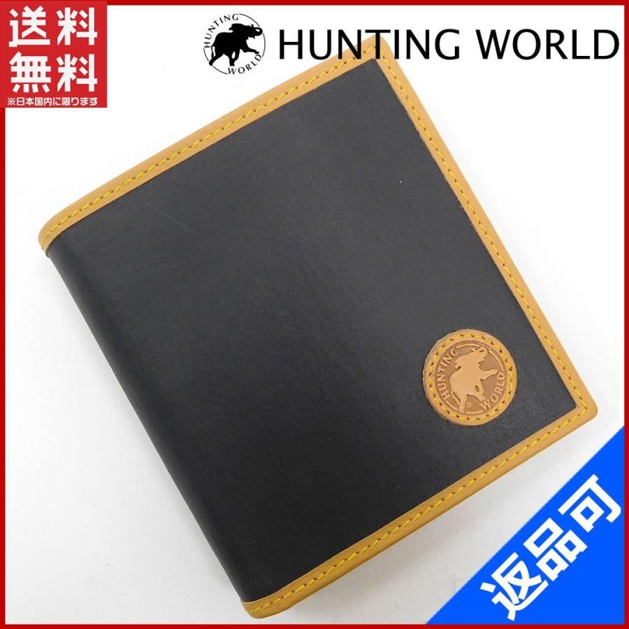 ハンティングワールド HUNTING WORLD 財布 二つ折り財布 中古 X17303｜brands