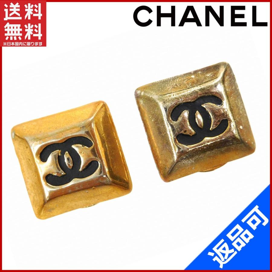 シャネル CHANEL イヤリング スクエア アクセサリー ヴィンテージ ココマーク 中古 X6148 :X6148:ブランドセレクトショップ