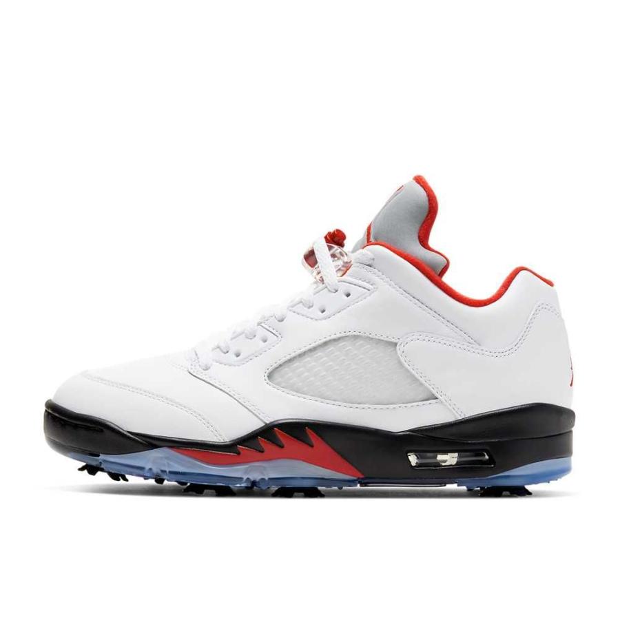 jordan 5 retro low golf fire red silver tongue