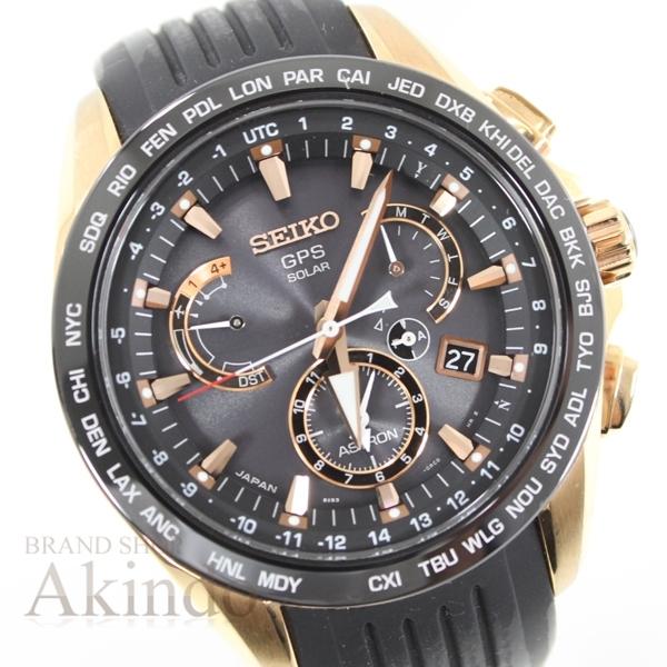 未使用級 セイコーアストロン SBXB055 GPSソーラー ゴールド ブラック ASTRON SEIKO セイコー アストロン GPSソーラー電波 SBXB055 8X53-0AC0