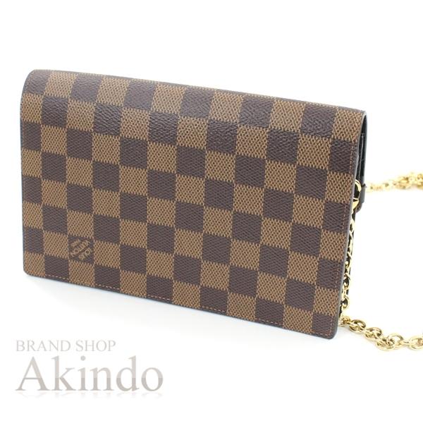 LOUIS VUITTON 【未使用】ルイヴィトン チェーンウォレット ダミエ 