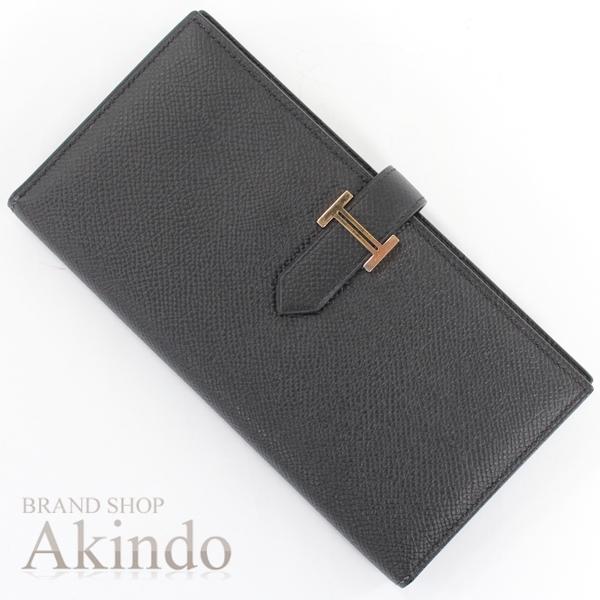 HERMES エルメス べアン スフレ 長財布 黒 二つ折り 早い者勝ち‼️HERMES エルメス べアン スフレ 長財布 黒 二つ折り