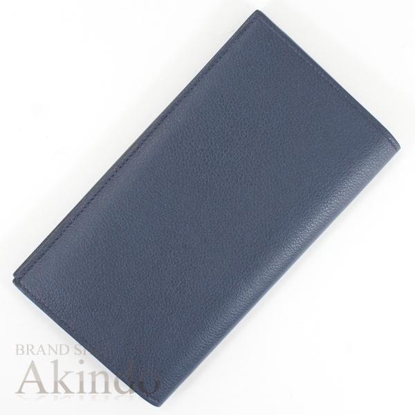 HERMES（エルメス） 長財布 シチズンツイル ロング シルクイン ブルー