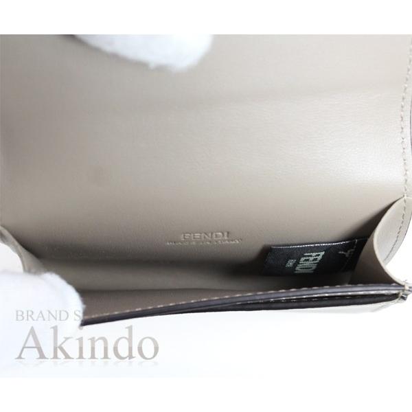 FENDI（フェンディ） カードケース バイザウェイ グレー レザー 8M0217 