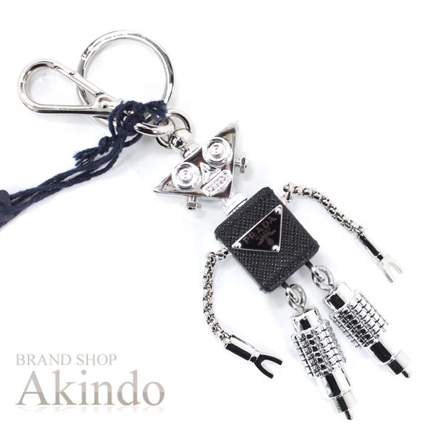 PRADA 【新品】プラダ バッグチャーム キーホルダー ロボット 