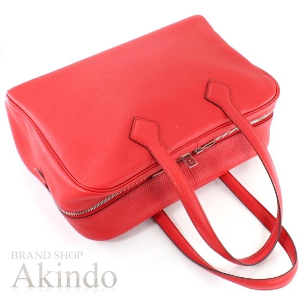 HERMES（エルメス） 【新品未使用】エルメス ヴィクトリア35 赤 レッド
