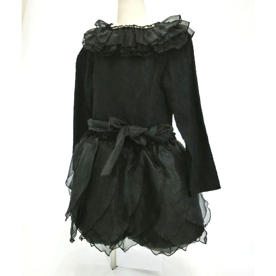 Mezzo Piano メゾピアノ ワンピースドレス 花柄メッシュ フリルスカート キッズ 女の子 130 黒 ブラック フォーマル ブランド子供服 美品 中古 19 B004 19 B004 リユースブランドショップber 通販 Yahoo ショッピング