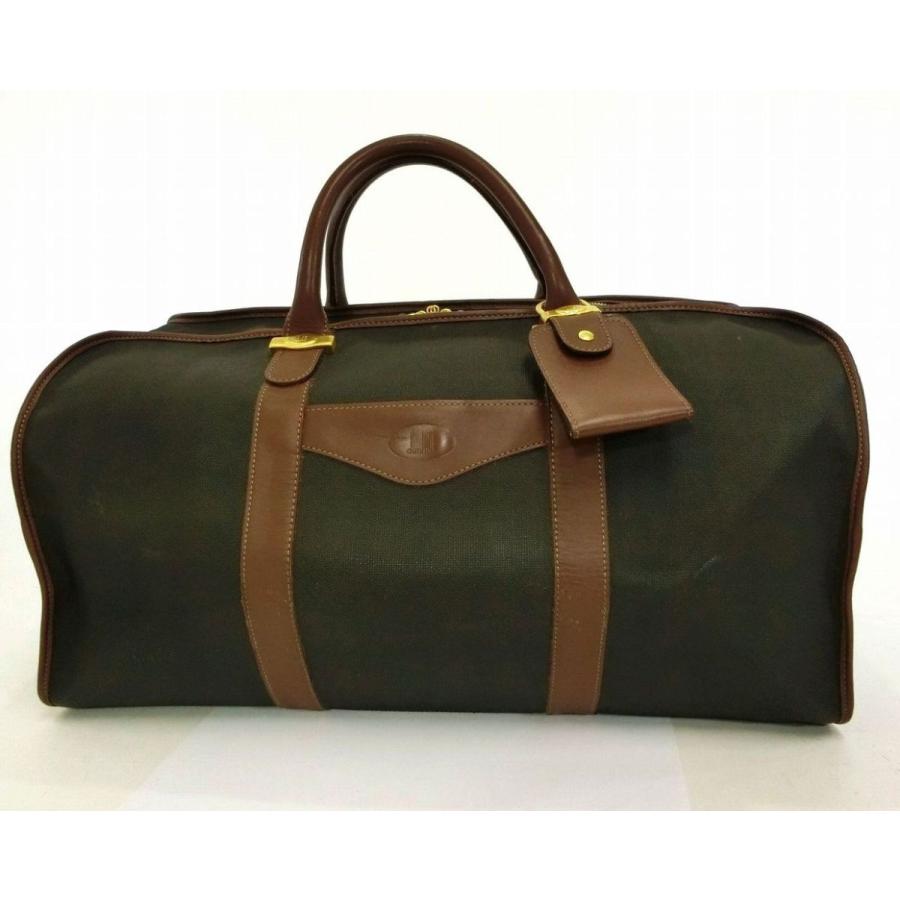 驚きの価格が実現 ビジネス 大きめ ヴィンテージ品 ボストンバッグ Pvc レザー Dunhill ダンヒル クラシックで渋い雰囲気のヴィンテージ ボストンバッグです 出張 8009 送料無料 中古 美品 イタリア製 ブランド メンズ トラベル バッグ