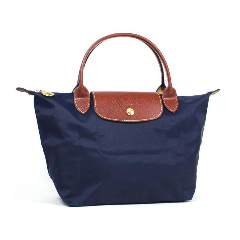 新品　ル ハンドバッグ トートバッグ 三色刺繍　 Sサイズ ネイビー LONGCHAMP（ロンシャン） ル・プリアージュ トップハンドルバッグ S