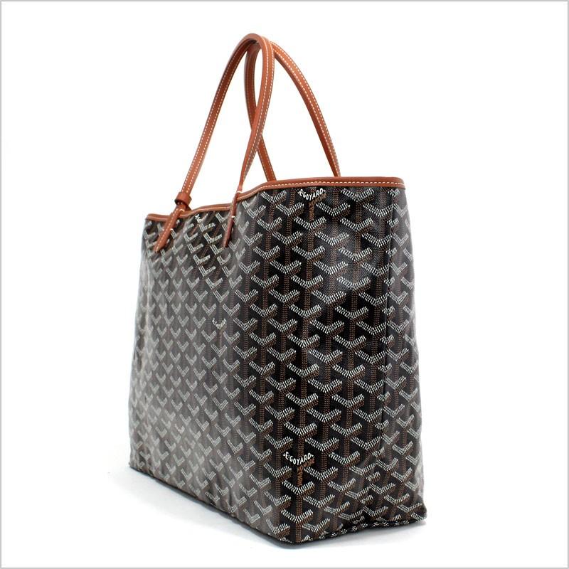 GOYARD ゴヤール トートバッグ サンルイ PMサイズ ユニセックス ブラック×タン 黒×茶