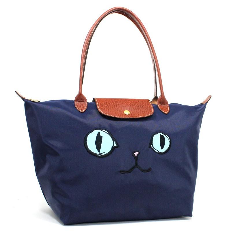 ロンシャン LONGCHAMP トートバッグ Lサイズ ル・プリアージュ ミャオ 2018春夏コレクション新作 ネイビー ブルー :01