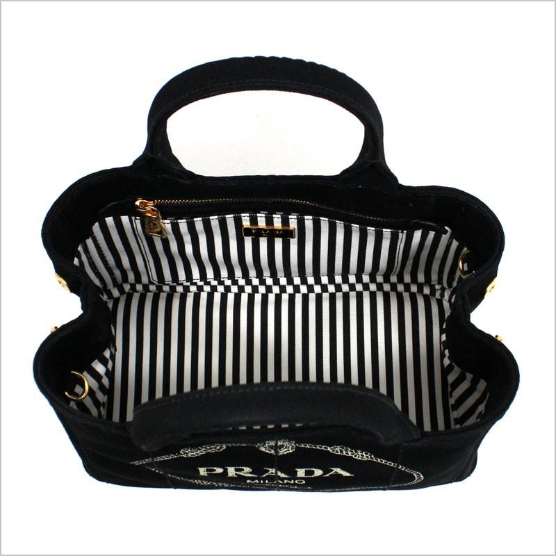 CANAPA プラダ PRADA 2wayキャンバストートバッグ ブラック 黒 CANAPA プラダ PRADA 2wayキャンバストートバッグ ブラック 黒