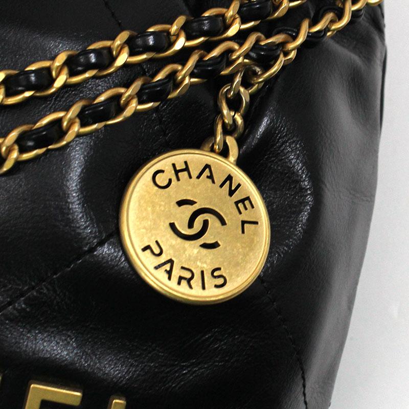 シャネル CHANEL ホーボーバッグ ミニ 22 ショルダーバッグ シャイニー