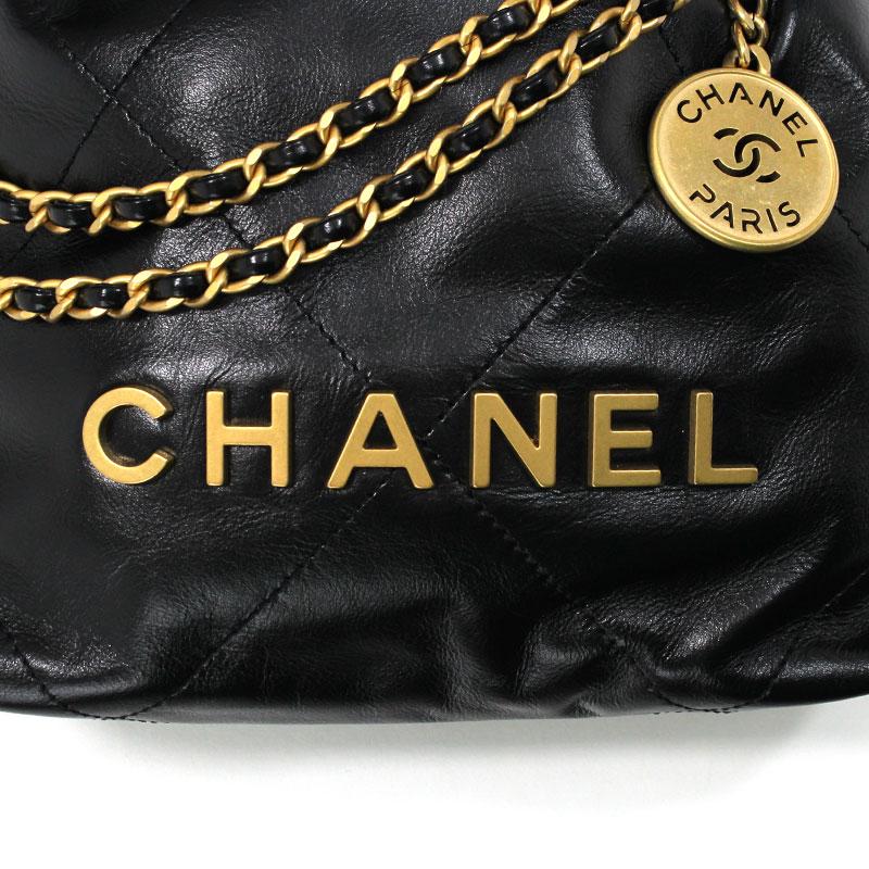 シャネル CHANEL ホーボーバッグ ミニ 22 ショルダーバッグ シャイニー