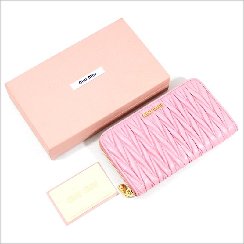 miu miu（ミュウミュウ） ラウンドファスナー長財布[小銭入れ付き 