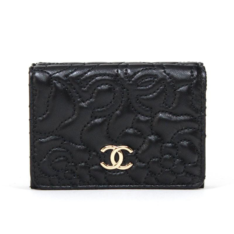 マトラッセ シャネル CHANEL ミニ財布 3つ折り財布 スモールフラップ  