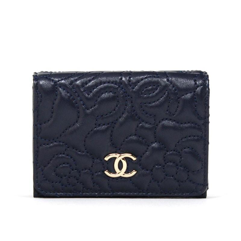シャネル CHANEL ミニ財布 3つ折り財布 スモールフラップウォレット  