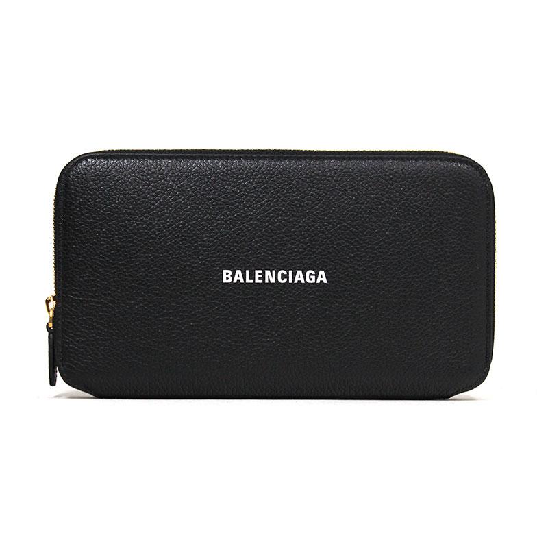 BALENCIAGA◆ラウンドジップ 長財布 ◆ブラック レザー BALENCIAGA（バレンシアガ） ラウンドジップ長財布 コンチネンタル