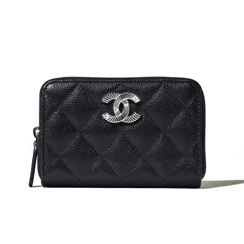 CHANEL シャネル ミニ財布 スモールジップウォレット キャビア CHANEL シャネル ミニ財布 スモールジップウォレット キャビア