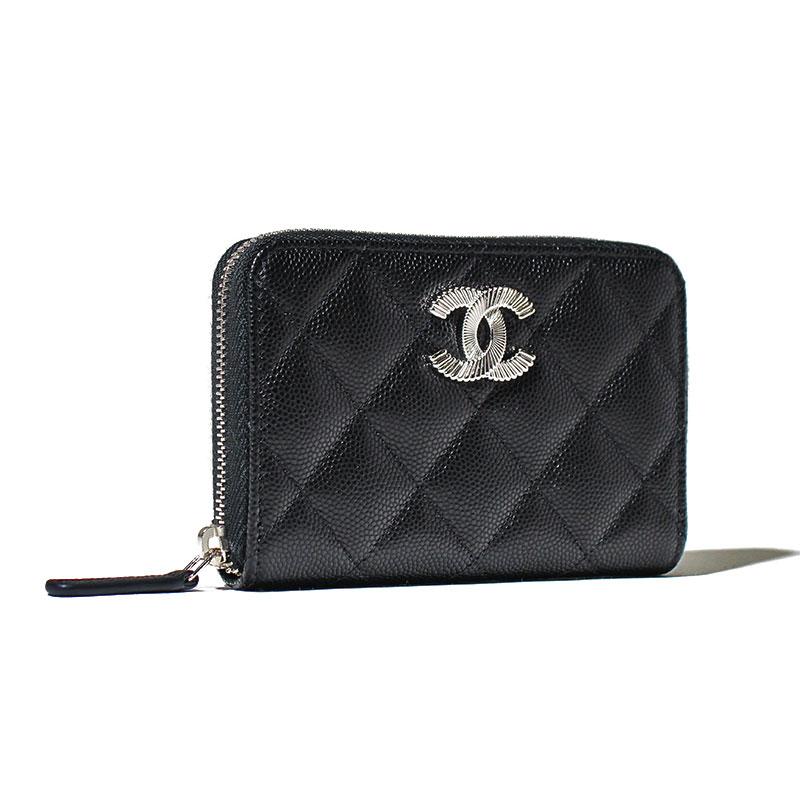 CHANEL シャネル ミニ財布 スモールジップウォレット キャビア CHANEL シャネル ミニ財布 スモールジップウォレット キャビア