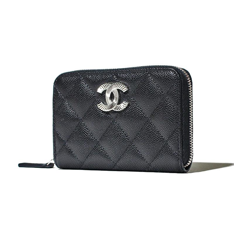 CHANEL シャネル ミニ財布 スモールジップウォレット キャビア CHANEL シャネル ミニ財布 スモールジップウォレット キャビア