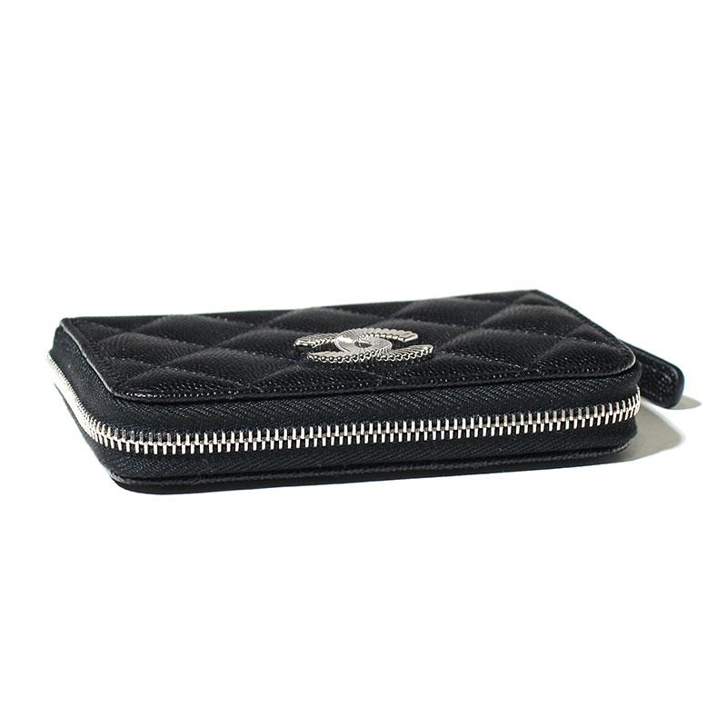 CHANEL シャネル ミニ財布 スモールジップウォレット キャビア CHANEL シャネル ミニ財布 スモールジップウォレット キャビア