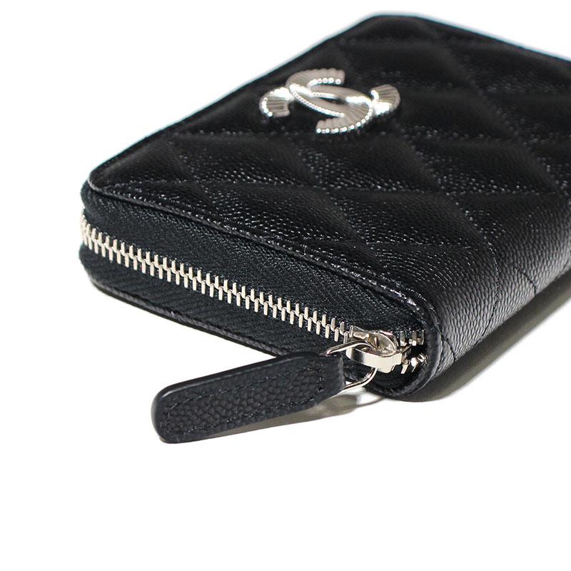 CHANEL シャネル ミニ財布 スモールジップウォレット キャビア CHANEL シャネル ミニ財布 スモールジップウォレット キャビア