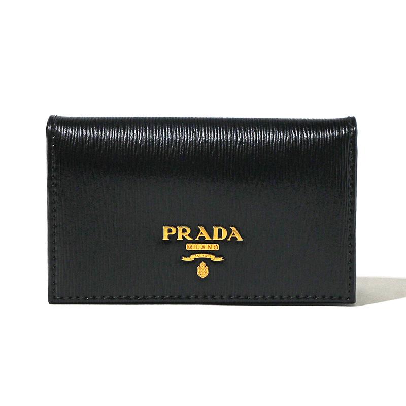 【新品同様】PRADA 名刺入れ　カードケース　ブラック PRADA（プラダ） カードケース 名刺入れ ヴィッテロ ムーヴ