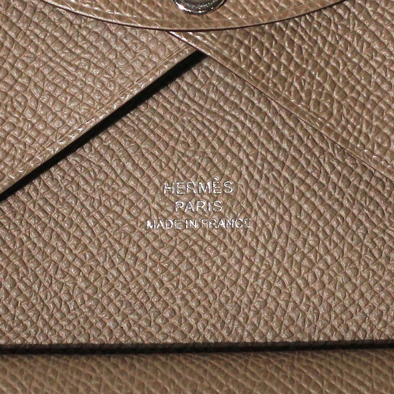 HERMES エルメス ミニウォレット ミニ財布 エトゥープ カルヴィ HERMES エルメス ミニウォレット ミニ財布 エトゥープ カルヴィ